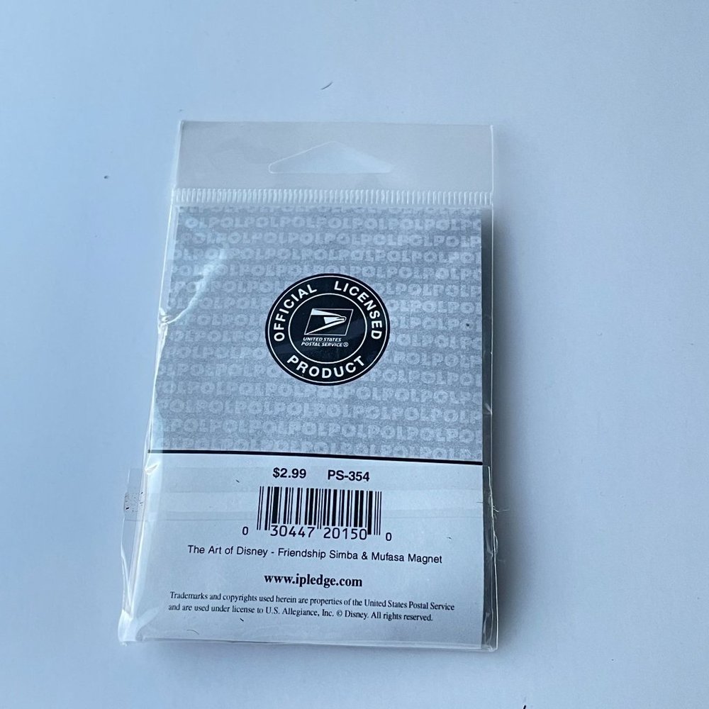 USPS The Art Of Disney Simba And Mufasa Friendship Stamp Lapel Pin and Magnet - Picture 5 of 11